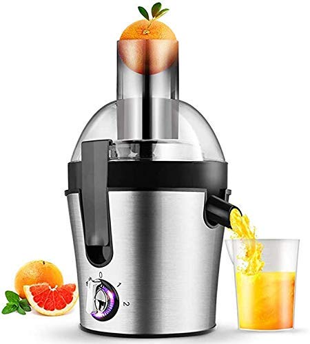 3 velocidades exprimidor centrífugo, frutas y verduras enteras, potente exprimidor de acero inoxidable, fácil de limpiar, de 1,5 litros, 300 vatios, exprimidor automático de gran calibre de acero inox