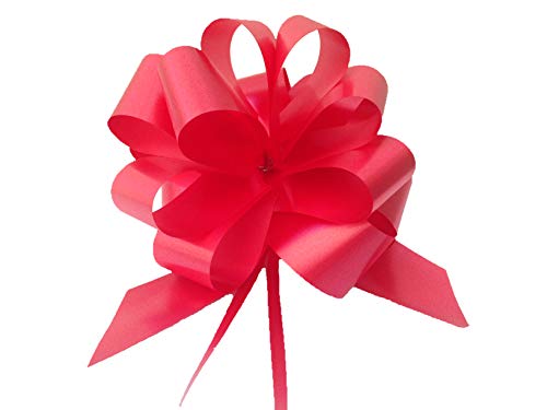 30 lazos de regalo para montar, 10 cm de diámetro, cinta de 3,0 cm de ancho, para usar en boda, coche, casa, bautismo, graduación o comunión, color blanco, marfil, celeste, rosa, rojo, verde o fucsia