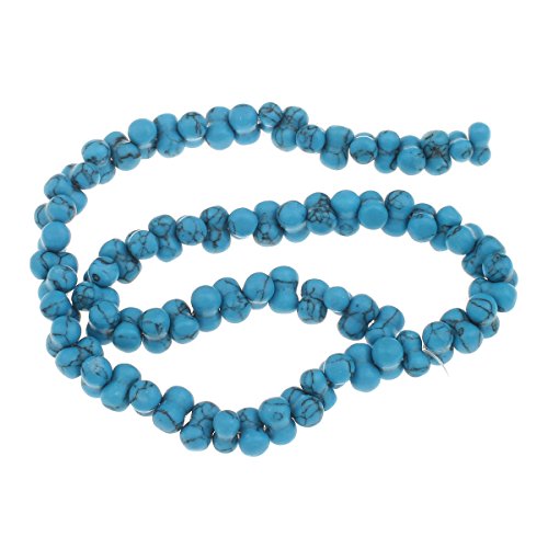 30 Turquesa Piedras Preciosas Perlas Azul Piedra Natural Hueso 10 mm para Joyas g981