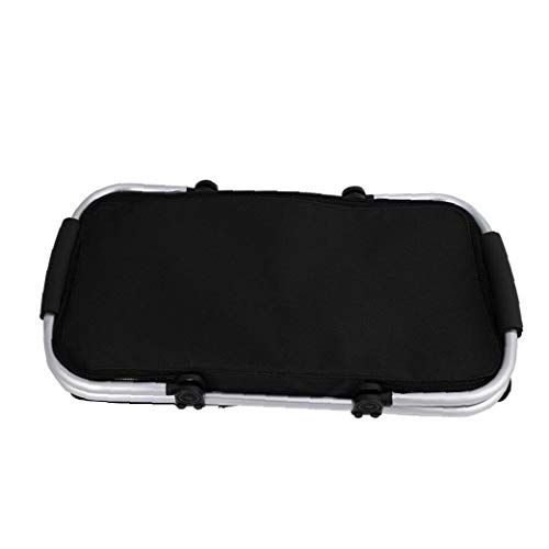 30l Extra Grande Plegable Cesta De Compras Aislada Doble Asa De Refrigeración Refrigerador Fresco del Bolso De La Caja De Picnic Camping Alimentación Helados Bebida Almuerzo Negro