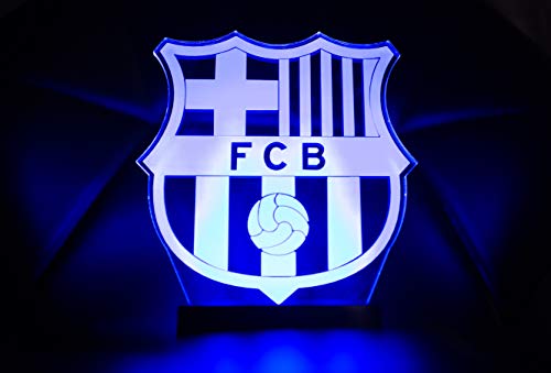 3D Lamparas Oficial Escudo del FC Barcelona Lámpara Original Accesorios de 2019-2020 y Mejor Regalo de Barça para Bebe Infantil niño Kids Hombre Mujer Adulto Mejor Decoracion para hogar