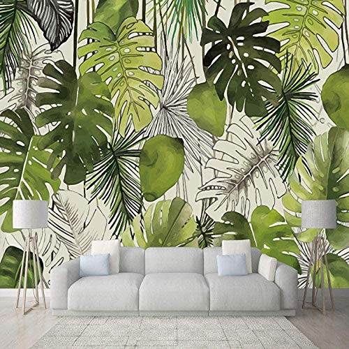 3D Photo Papel Pintado Yjlmt Mural Personalizado Moderno Minimalista Hoja De Plátano Mural Sala De Estar Restaurante Café Fondo Paño De Pared Decoración Del Hogar_140X100Cm