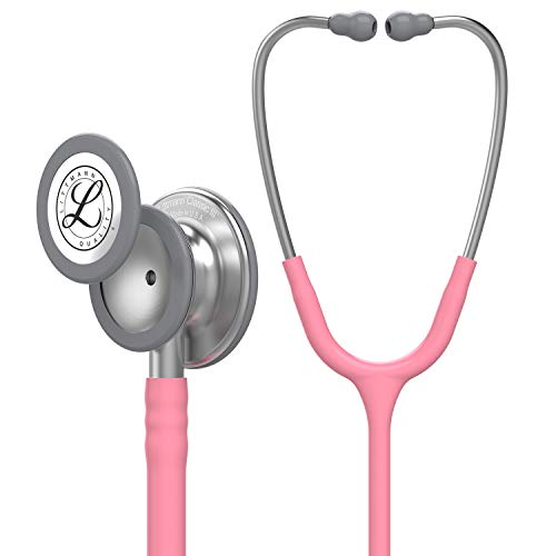 3M Littmann 5633 Classic III Fonendoscopio, Acero inoxidable, Rosa Perla, 69cm Longitud