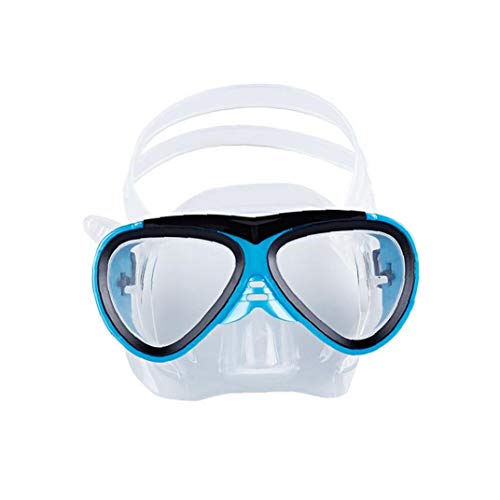 3pcs Conjunto del Tubo respirador de Engranajes: la Cara del Buceo con escafandra de protección y de fácil respiración Vidrio Templado en la Que bucea Ajustable Conjunto de Diferentes Edades Azul y