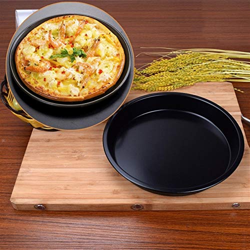 3pcs Ronda Deep Dish pizza sartén antiadherente Bandeja de horno Pie herramienta de la cocina de acero 22cm