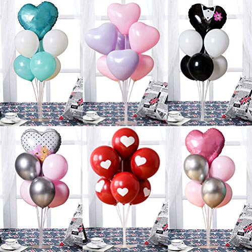 4 juegos de árboles de globos, soporte para globos, soporte para globos de escritorio, para graduación, bodas, cumpleaños,