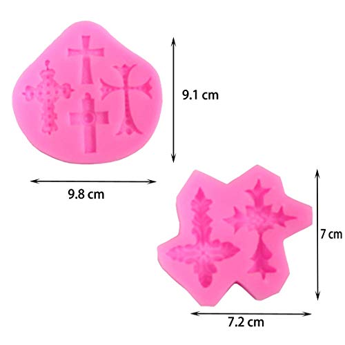 4 moldes de silicona para fondant para tartas, cupcakes, arcilla, fimo, molde de silicona para caramelos