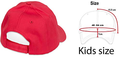 4sold Gorra de béisbol Informal de algodón con Letras del abecedario en Negro niño Adulto Color Rojo A-Z (Rojo G, niño)