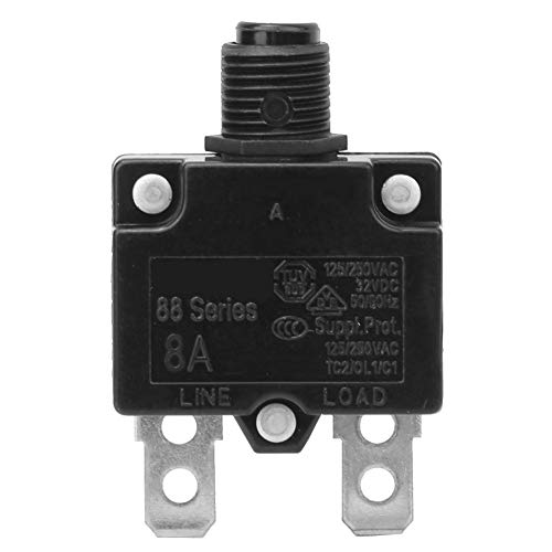 5 piezas Compresor de aire Interruptor de circuito Protector de sobrecarga térmica Protector de sobrecarga Interruptor de circuito Interruptor de protección de corriente para generador(8A)