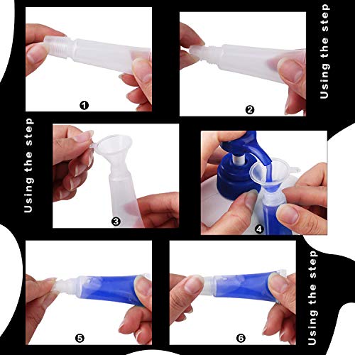 50 PCS Tubos de brillo labial de plástico de 10 ml, tubos cosméticos vacíos transparentes para envases cosméticos de bricolaje