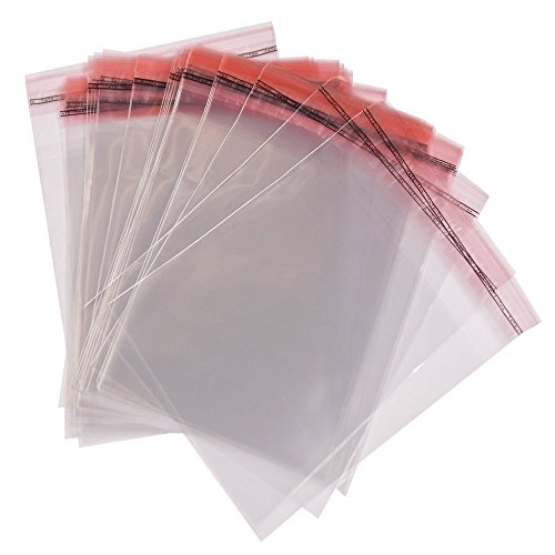 500 Transparente Bolsas de celofán que uno mismo sellar con tapa Peel & Seal bolsas tamaño 5 cm x 10 cm + 3 cm solapa