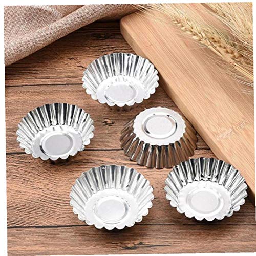 50pcs Antiadherente Huevo Tarta De Moldes De Metal Molde Forrado De Estaño De La Magdalena Mollete De La Torta Moldes De La Galleta DIY para Hornear Molde De La Hornada