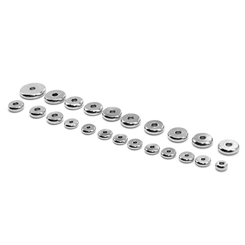 50pcs / Lot 4 5 6 8 10 Mm De Los Granos Del Espaciador De Acero Planos De Acero Al Grano Redondo Sueltos For Joyería Que Hace DIY Accesorios (Color : 7x2mm)