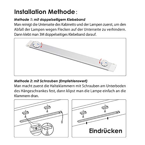 6 Pack lampaous LED Barra de luz (DIMM Bar Armario Leuchten fregadero Leuchten Blanco Cálido Blanco Neutro frío lámpara de luz