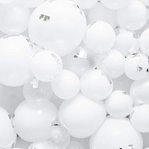 6 Piezas Globos Blancos Grandes de 36 Pulgadas Globos Gigantes Blancos Globos Blancos Grandes con Vid Artificial Larga de 65 Pies para Decoraciones de Boda Cumpleaños Fiesta de San Valentin