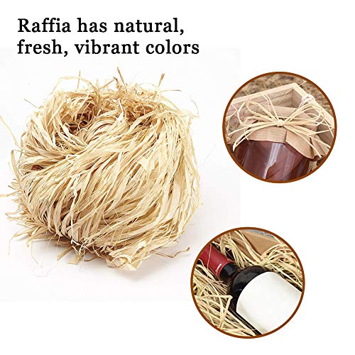 6 piezas Seca Rafia Natural 300 g Marron, pajita papel regalo Candy Caja de Embalaje de cuerda rafia cuerda decoración para boda fiesta flores Wraping