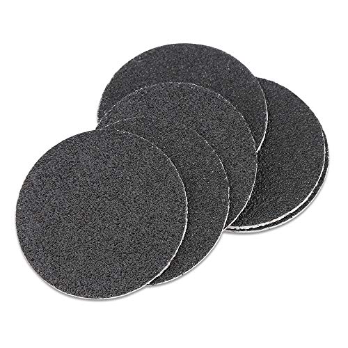 60 Piezas de Almohadillas de Relleno de Lima para Pies, Discos Abrasivos para Lijar, Discos Velcro de Papel de Lija, Grano 80 Extra Grueso + Grano 180 Súper Fino