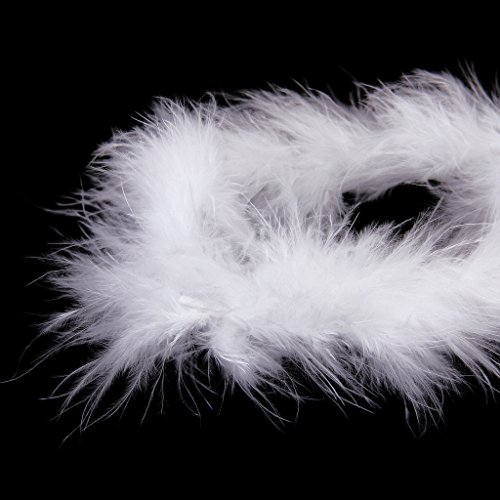 6ft Pluma De Marabu Para Noche Diva Fiesta De Te Boda -Blanco turkey marabou boa