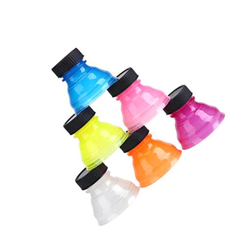 6pcs botella de la bebida sellado de tapas a prueba de polvo reutilizable Snap sobre el Pop se puede convertir Soda Savers tapones de botellas de Coca-Cola para Cool Drink tapas (color mezclado)