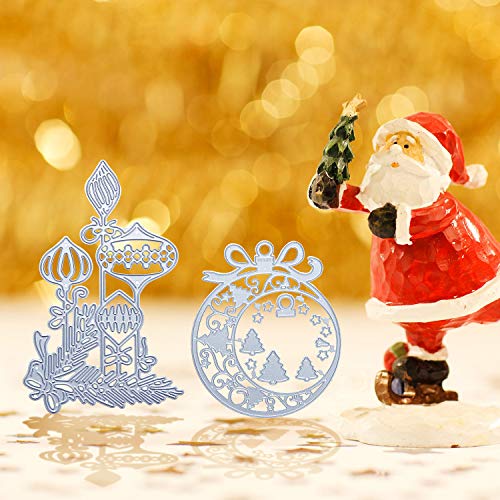 7 Troqueles de Adorno de Navidad Plantillas en Relieve Navideñas de Metal Troquel de Corte de Árbol de Navidad Copo de Nieve Muñeco de Nieve Ciervo Troquel de Capa de Fondo para Álbum de Recortes DIY