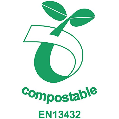 75 bolsas de basura de 25 litros, de allBIO, 100% biodegradables y compostable, para cubos de basura