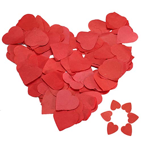 7500 piezas Corazones de confeti, papel de confeti de corazón Relleno de globo rojo Mesa de papel Confeti para cumpleaños de boda Fiesta de San Valentín Bautismo Decoración de fiesta de bebé