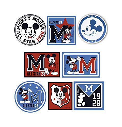 8 parches mickey allstar serigrafiados para planchar - REF.6750-U8