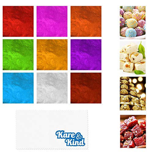 900 Envolturas de Chocolate Kare & Kind – Envoltorios de Papel Aluminio para Dulces – No Tóxicos y Seguros para Alimentos – Empaque para Dulces Hechos en Casa, Piruletas y Brownies – Además para DIY