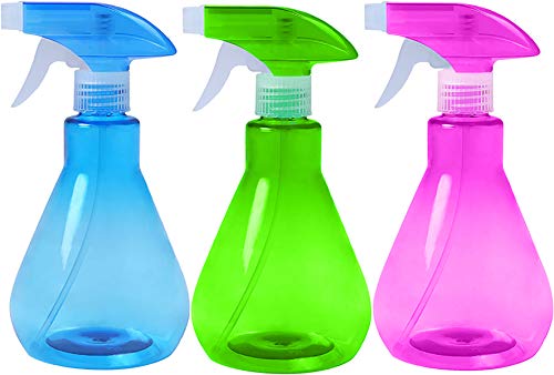 90's Club ™, 3 piezas 500 ml, botellas de spray, pulverizador de gatillo con neblina, modos de flujo y apagado para agua, cocina, baño, limpieza, planta mister, ambientación, jardinería