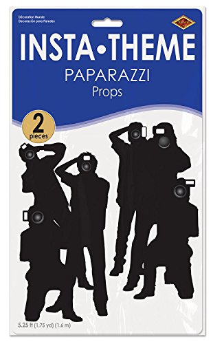 A Beistle Creation Paparazzi Props Party Accessory (1 Count) (2/Pkg) Accesorios, plástico, negro