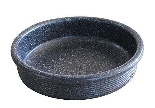 A Fuego Lento Cazuela Horno Piedra, Barro, Negro Granito, 25 cm