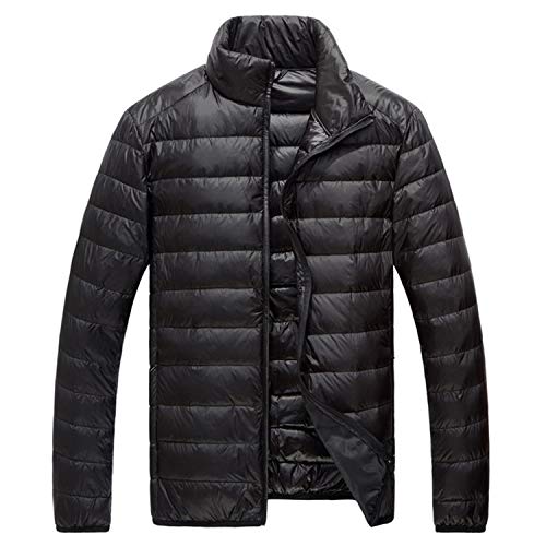 abrigos Otoño Invierno Luz Abajo Chaqueta de Moda de los Hombres Collar de Soporte Corto Grande Ultrafino Ligero Juventud Slim Abajo