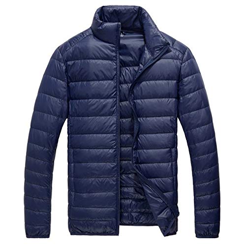 abrigos Otoño Invierno Luz Abajo Chaqueta de Moda de los Hombres Collar de Soporte Corto Grande Ultrafino Ligero Juventud Slim Abajo