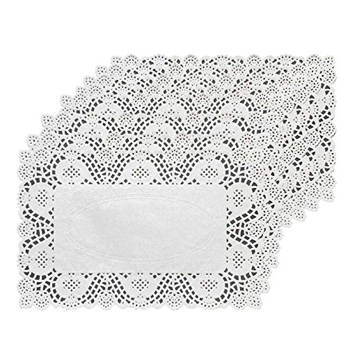 Acan Caja de 10 Packs de 24 blondas rectangulares de Papel de 30 x 19.5 cm