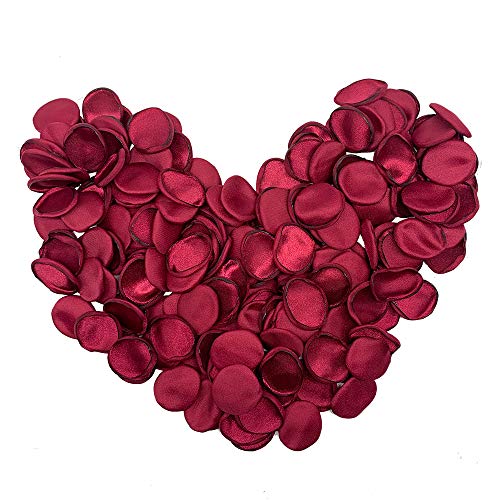 ACDE Pétalos de Rosa Artificiales 200PCS Pétalos Pétalos de Dispersión de Niña de Flores para Centros de Mesa de Boda Decoración de Mesa de Cena Pasillo de Fiesta - Rojo Oscuro