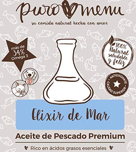 Aceite de Pescado 100% Natural (250ml)| de Sardina, Arenque y Caballa | Alternativa al Aceite de Salmón | Rico en Omega3 (34%) | Ideal Dietas Barf | Una Botella (250ml)