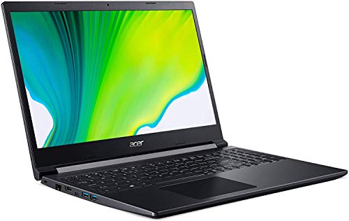 Acer Aspire 7 A715-41G - Ordenador Portátil 15.6" FullHD (AMD Ryzen 5 3550H, 8GB RAM, 512GB SSD, NVIDIA GTX1650-4GB, Sin Sistema Operativo), Color Negro - Teclado Qwerty Español