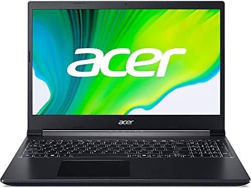 Acer Aspire 7 A715-41G - Ordenador Portátil 15.6" FullHD (AMD Ryzen 5 3550H, 8GB RAM, 512GB SSD, NVIDIA GTX1650-4GB, Sin Sistema Operativo), Color Negro - Teclado Qwerty Español