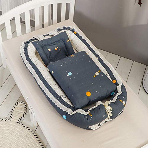 Acogedora Desmontable y Lavable edredón, portátil Cuna Cama, Cama de bebé Neonatal Bionic Cama, Totalmente Desmontable Diseño Soft ZHNGHENG (Color : A)