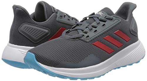 adidas Duramo 9 K, Zapatillas para Correr Unisex Niños, Onix/Scarlet/Bright Cyan, 31 EU