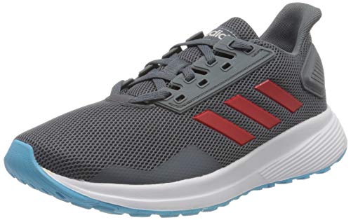 adidas Duramo 9 K, Zapatillas para Correr Unisex Niños, Onix/Scarlet/Bright Cyan, 31 EU