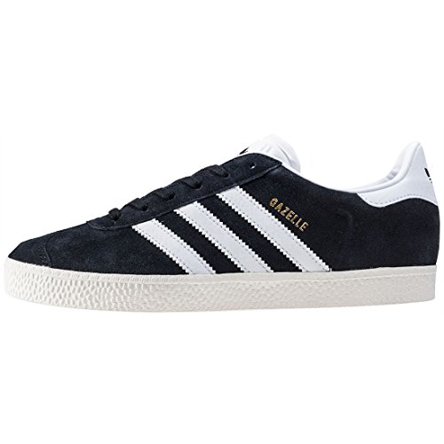 ADIDAS Gazelle J, Zapatillas Unisex Adulto, Negro (Core Black/Footwear White/Gold Metallic 0), 38 EU