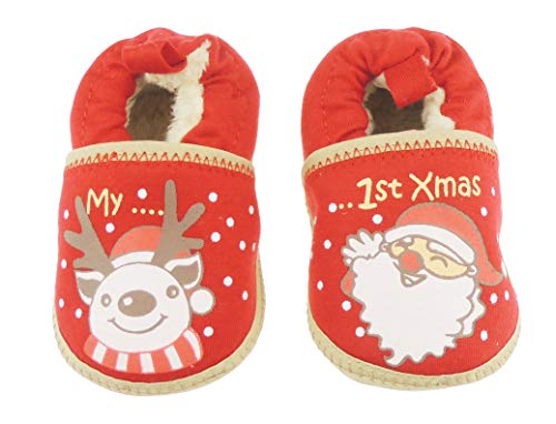 Adorable Rudolph Papá Noel con renos rojos festivos para bebés, niñas, niños, Navidad, para cochecito de bebé rojo rosso Talla:12-15 Months