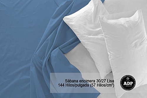 ADP Home - Sábana encimera (para Cama de 90 cm), Azul