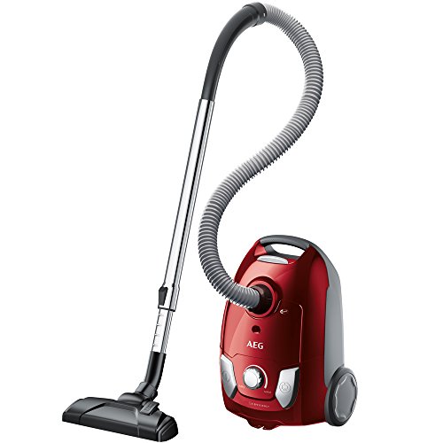 AEG VX4-1-WR-A Aspiradora con Bolsa, 750 W, 3 kg, 80 Decibelios, Polietileno expandido, Rojo