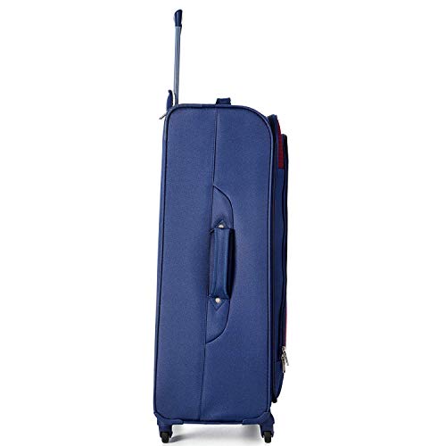 Aerolite Equipaje Maleta Ligera con 4 Ruedas, Grande 81cm, Azul Marino