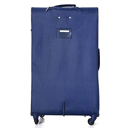 Aerolite Equipaje Maleta Ligera con 4 Ruedas, Grande 81cm, Azul Marino