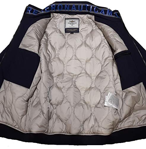 Aeronautica Militar AB1771 - Chaqueta azul con flechas tricolores para hombre de invierno, chaqueta, pantalón, sudadera 08184 Blu Navy XX-Large