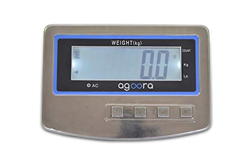 AgoraDirect - Báscula Industrial De Plataforma 3000kg/500g, Pantalla LCD Digital, Plataforma De Acero Tratada Térmicamente 120x120cm, Balanza Industrial De Suelo