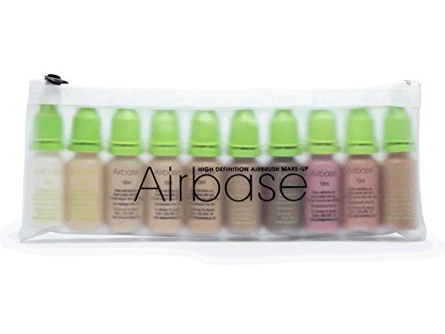 Airbase High-Definition Airbrush Make-Up: 10x10ml Silicone Airbrush Foundation Pack